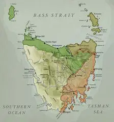 Historical Map of Tasmania
