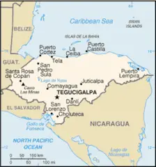 Honduras Cia Wfb Map