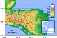 Honduras Topography