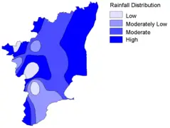 Hydrographic (rainfall) Map Tamil Nadu