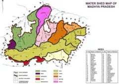 Hydrographic Map of Madhya Pradesh