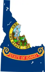 Idaho Flag Map