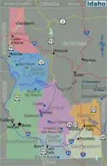 Idaho Regions Map