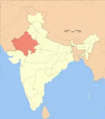 India Rajasthan Locator Map