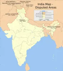India Disputed Areas Map