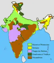 India Geology Map Fr