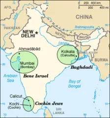 Indian Jews Communities Map