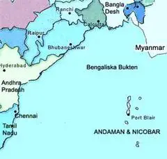 Indien Karta Andaman Nicobar