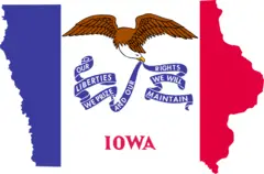 Iowa Flag Map