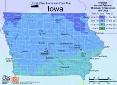 Iowa Plant Hardiness Zone Map