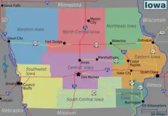 Iowa Regions Map