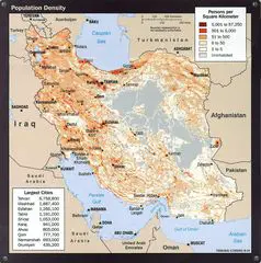 Iran Population Density 2004