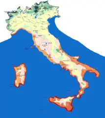 Isotherms Map Italy