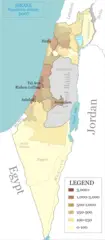 Israel Population Density Map