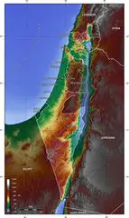 Israel Topographic Map