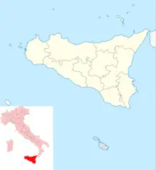 Italy Sicily Blank Map