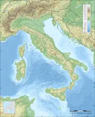 Italy Topographic Map Blank