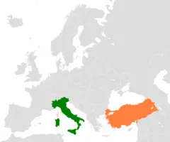 Italy Turkey Locator