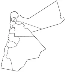 Jordan Governorates Blank
