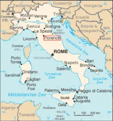 Kaart Italie Florence