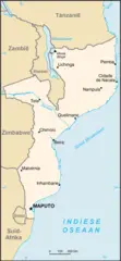 Kaart Mosambiek