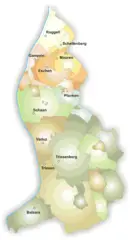 Karte Gemeinden Liechtenstein