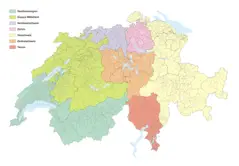 Karte Grossregionen Der Schweiz 2008