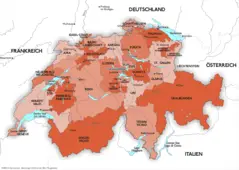 Karte Schweiz Verwaltungsgliederung