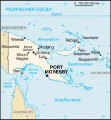 Karte Von Papua Neuguinea