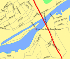 Kingston Port Ewen Bridge Map3