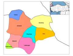 Kirklareli Districts