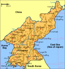Korea North Map
