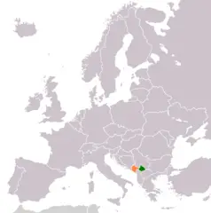 Kosovo Montenegro Locator