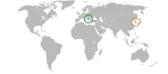 Kosovo South Korea Locator