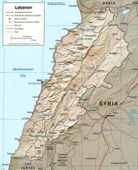 Lebanon 2002 Cia Map
