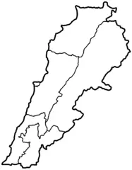 Lebanon Governorates Blank