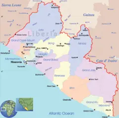 Liberia Political Map