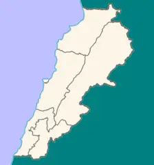 Location Map Lebanon