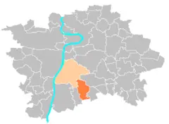 Location Map Municipal District Prague  Kunratice