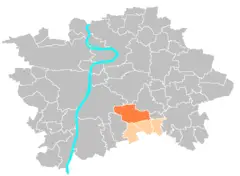 Location Map Municipal District Prague  Praha 11