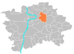 Location Map Municipal District Prague  Praha 9
