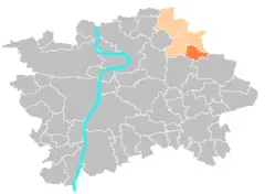 Location Map Municipal District Prague  Satalice