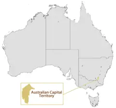 Location Map of Australian Capital Territory