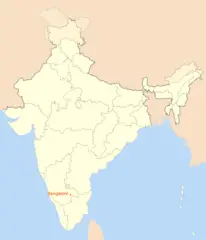 Location Map of Bangalore