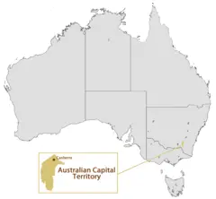 Location Map of Canberra