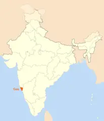 Location Map of Goa