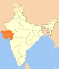 Location Map of Gujarat