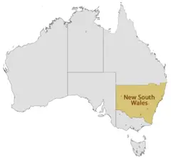 Location Map of New South Wales