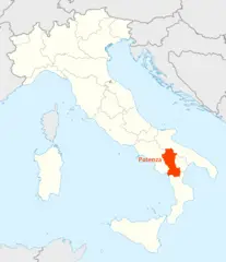 Location Map of Potenza