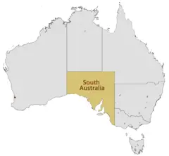 Location Map of South Australia
